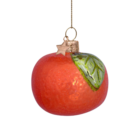 Glass Orange Tangerine Ornament