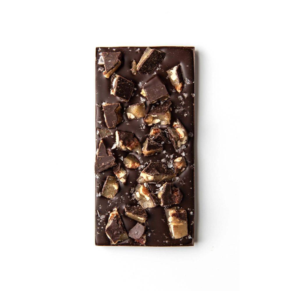 Salted Brown Butter Texas Pecan Brittle Chocolate Bar