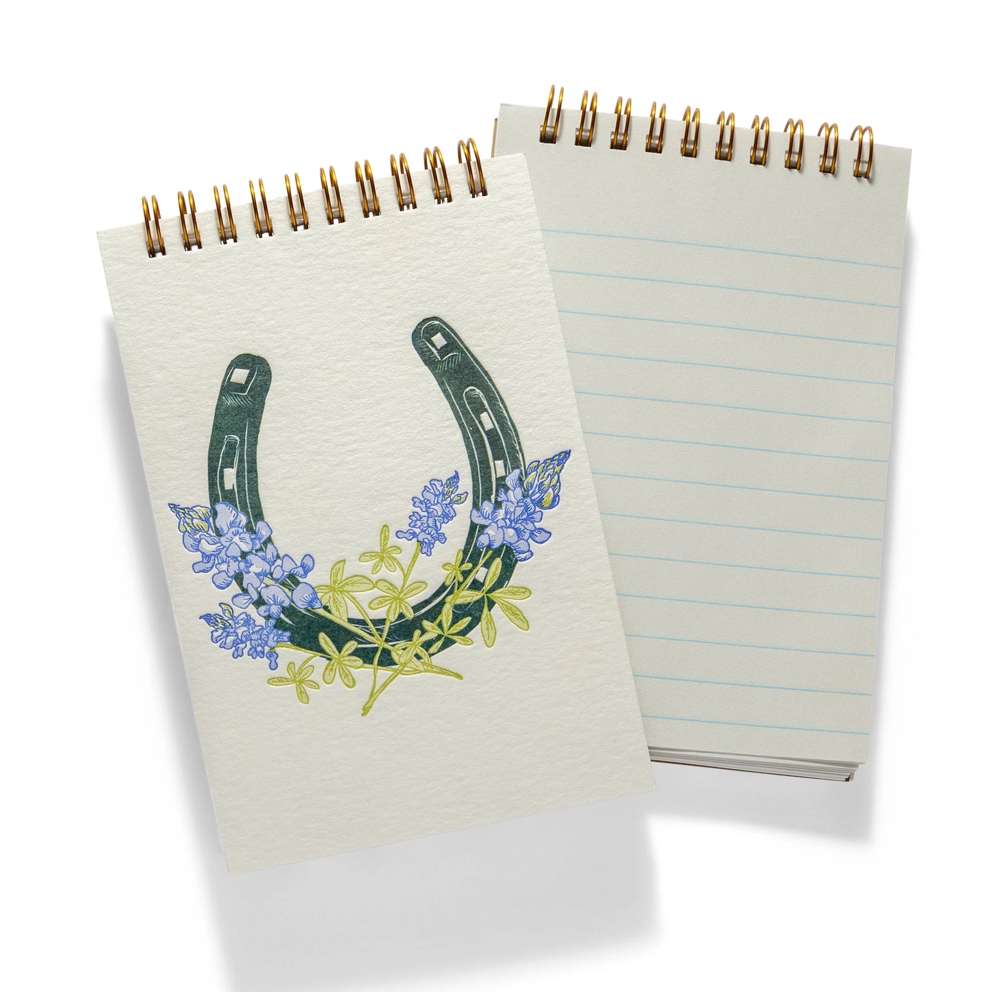 Horseshoe & Bluebonnets Letterpress Notebook