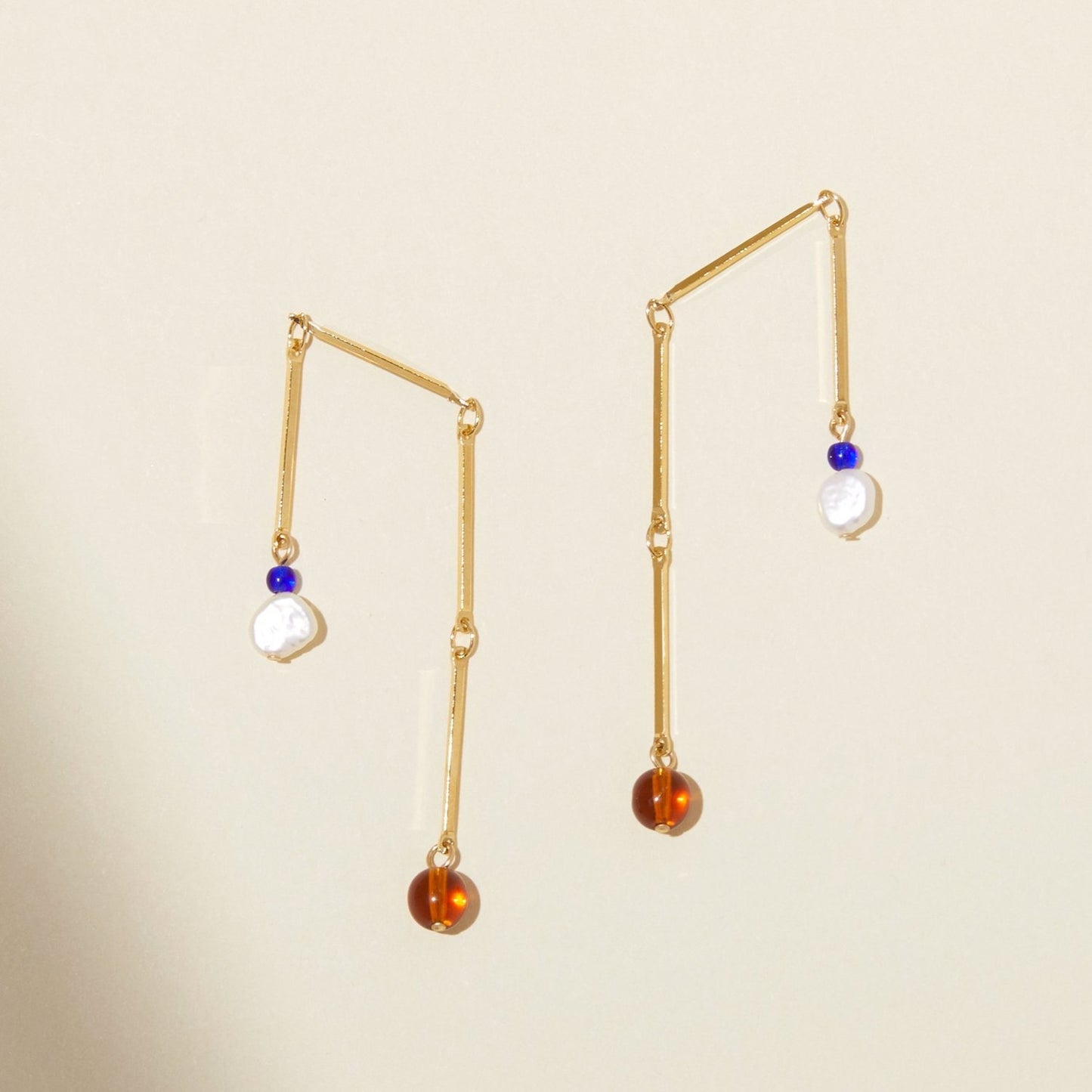 Toni Earrings - Glass and Pearl by Lindsay Lewis