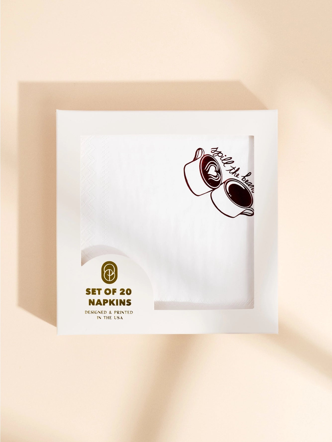 Spill The Beans Scalloped Edge Cocktail Napkins