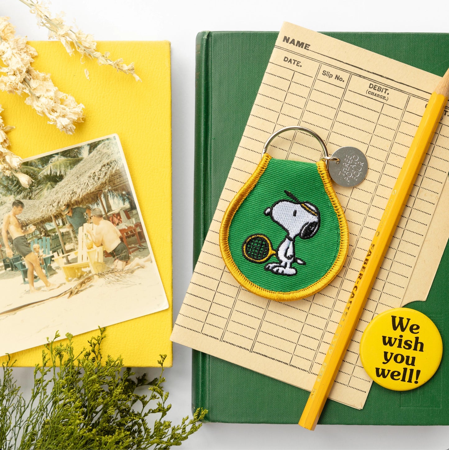 Peanuts® Snoopy Tennis Patch Keychain