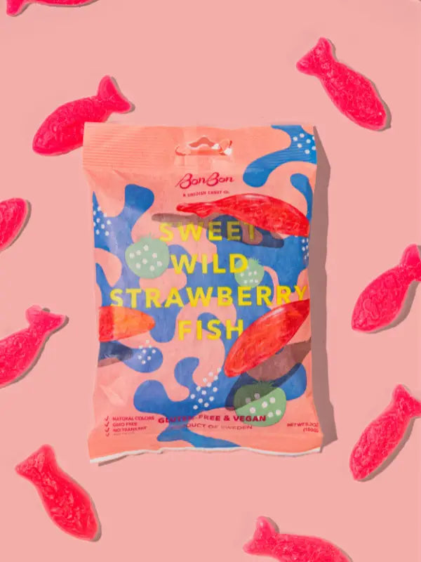 BonBon Sweet Wild Strawberry Fish Candy