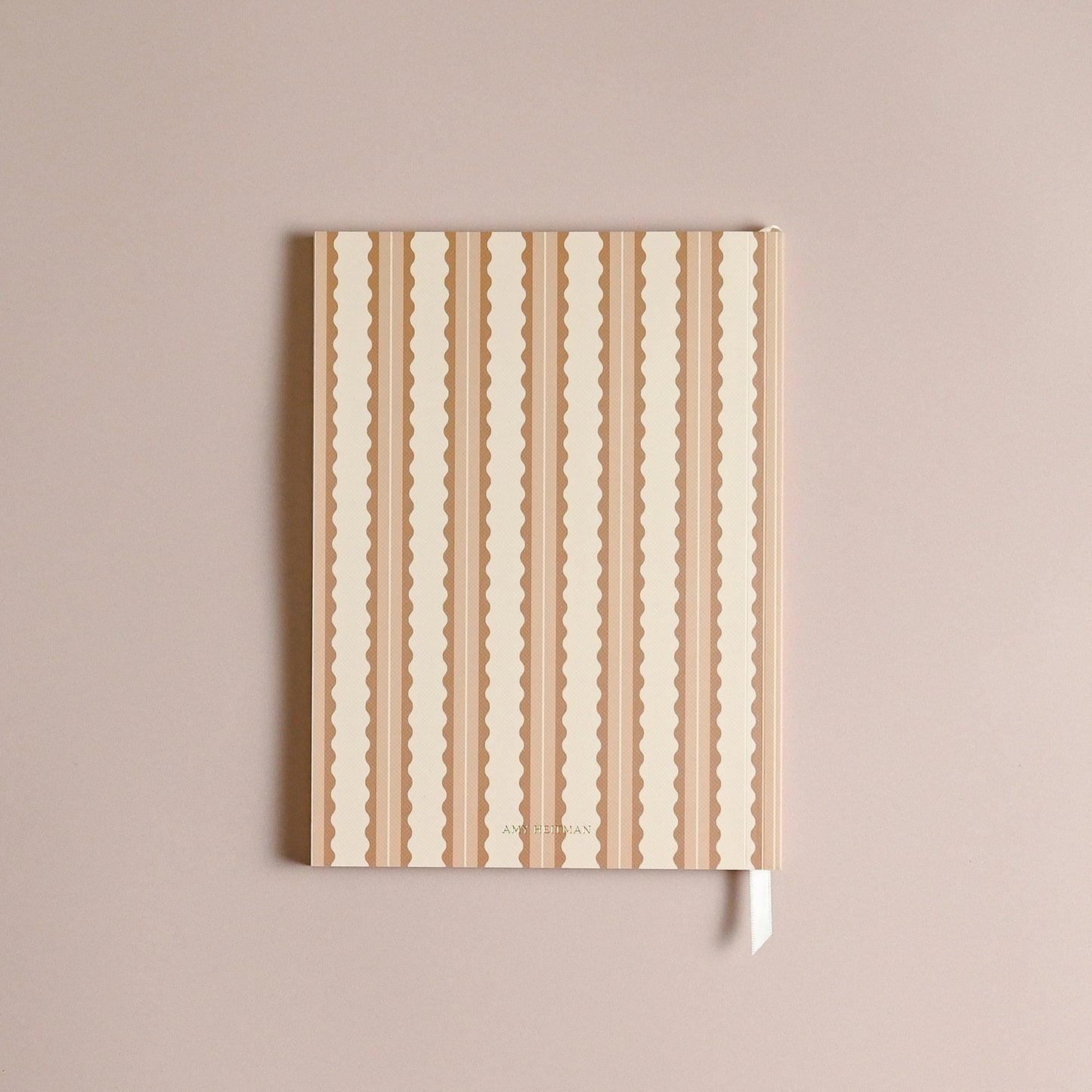 Tan Scalloped Stripe Soft Cover Journal