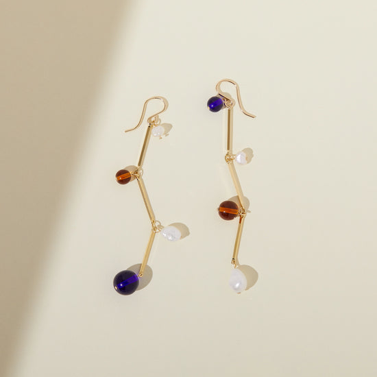 Fête Earrings - 3" Blue by Lindsay Lewis