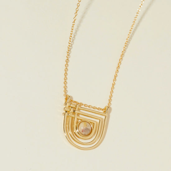 Golden Era Necklace - Agate by Lindsay Lewis