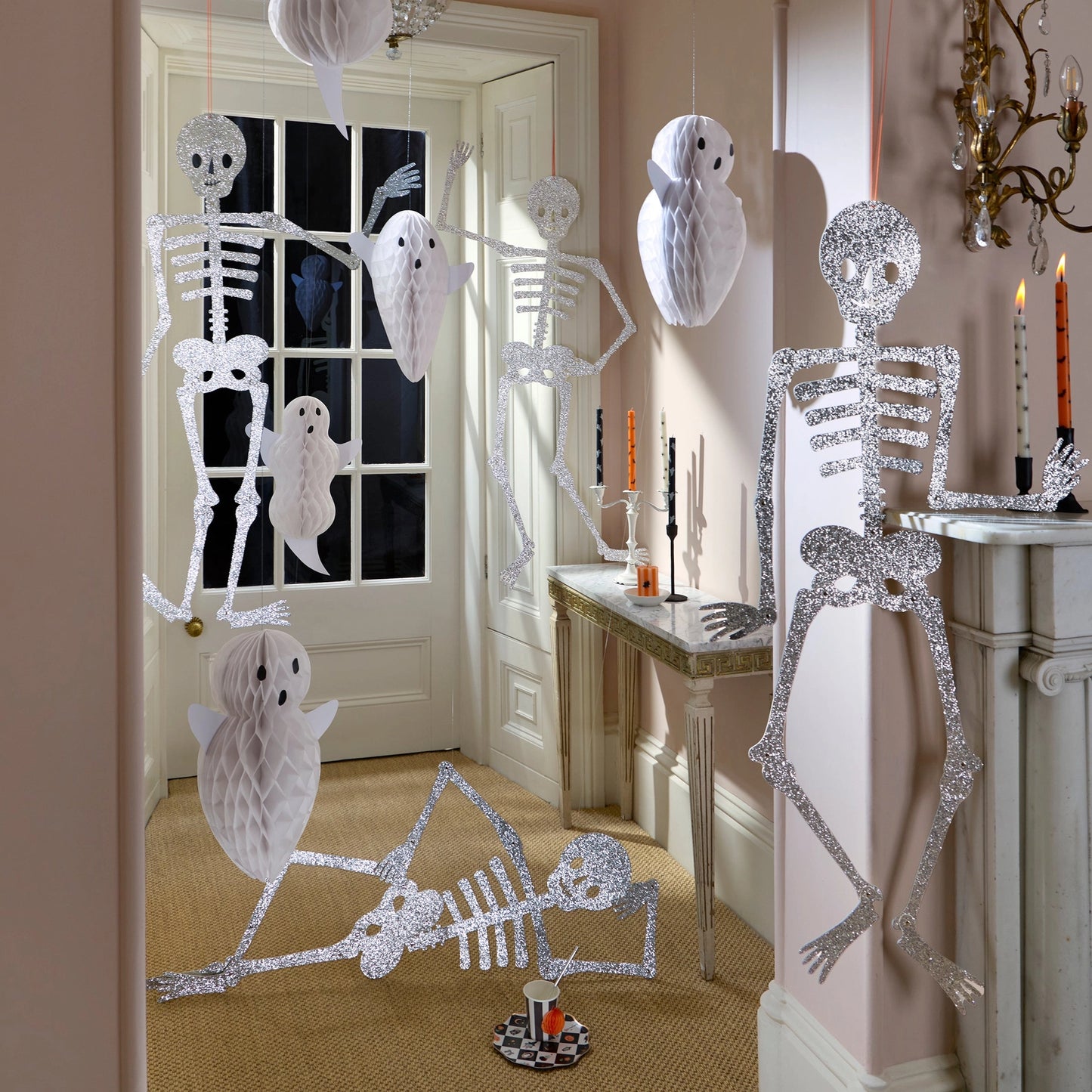 Giant Glitter Jointed Skeletons