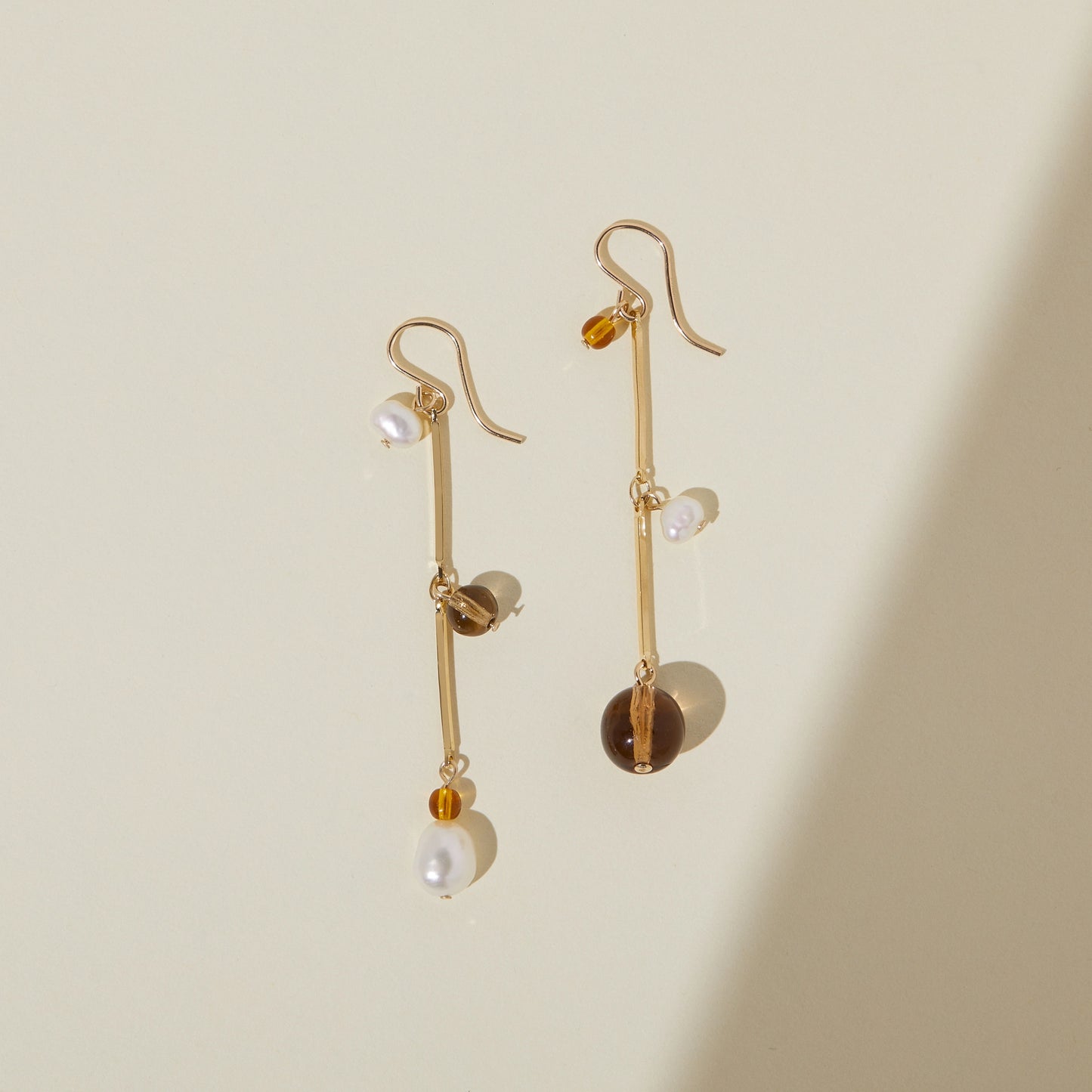 Fête Earrings - 2" Tan by Lindsay Lewis