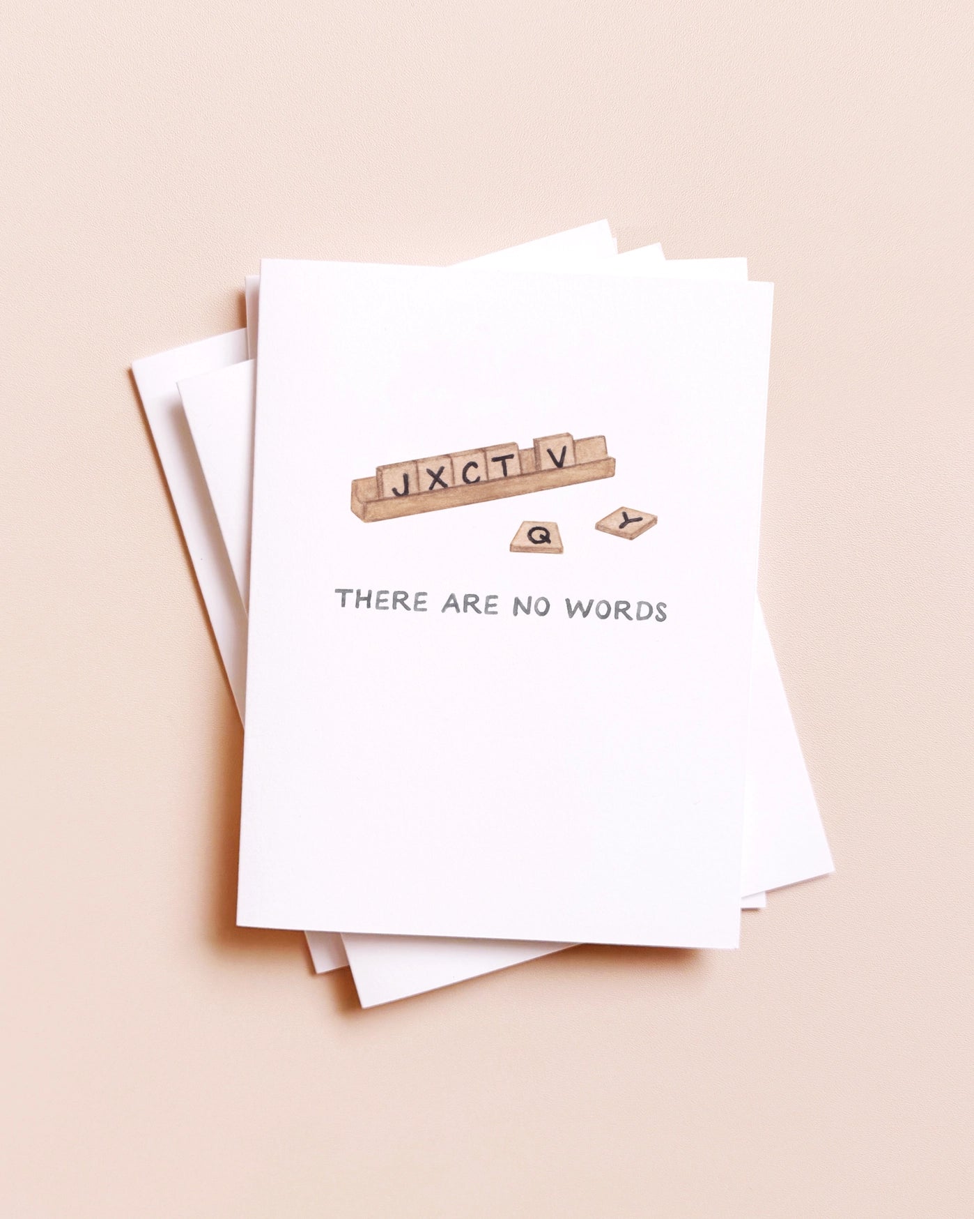 There Are No Words Scrabble Card