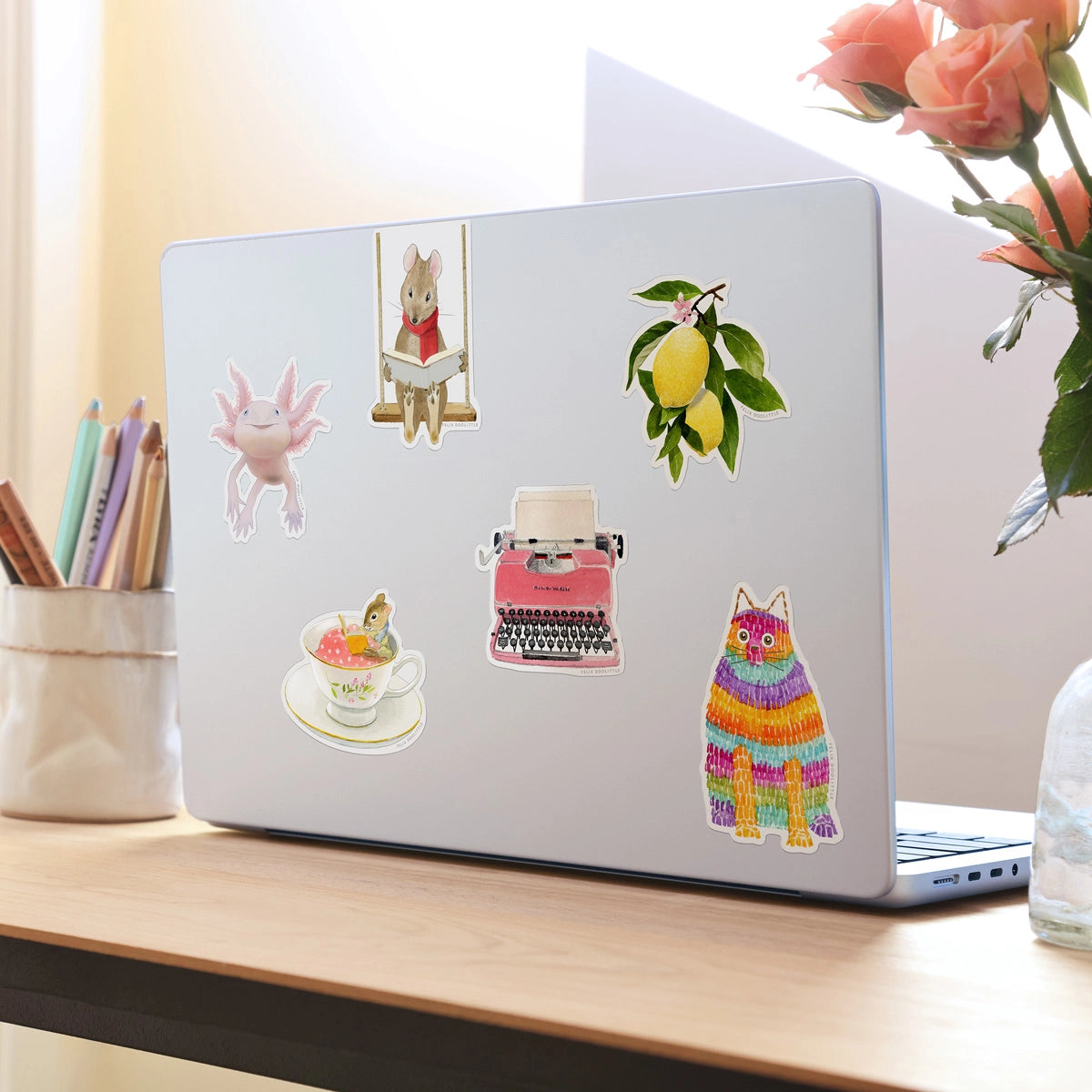 Retro Typewriter Vinyl Sticker