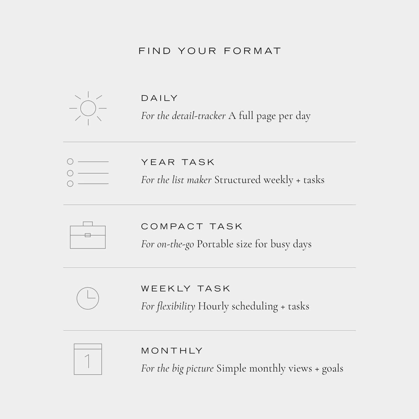 Appointed 2027 Compact Task Planner