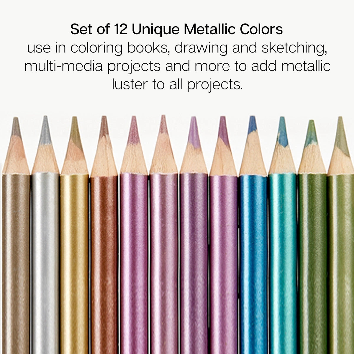 Kingart Metallic Colored Pencil Set