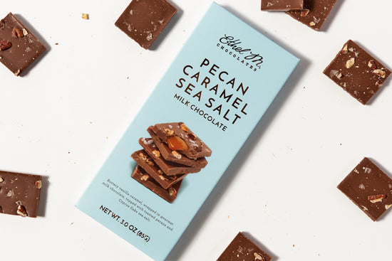 Pecan Caramel Rapture Milk Chocolate Tablet Bar by Ethel M Chocolates