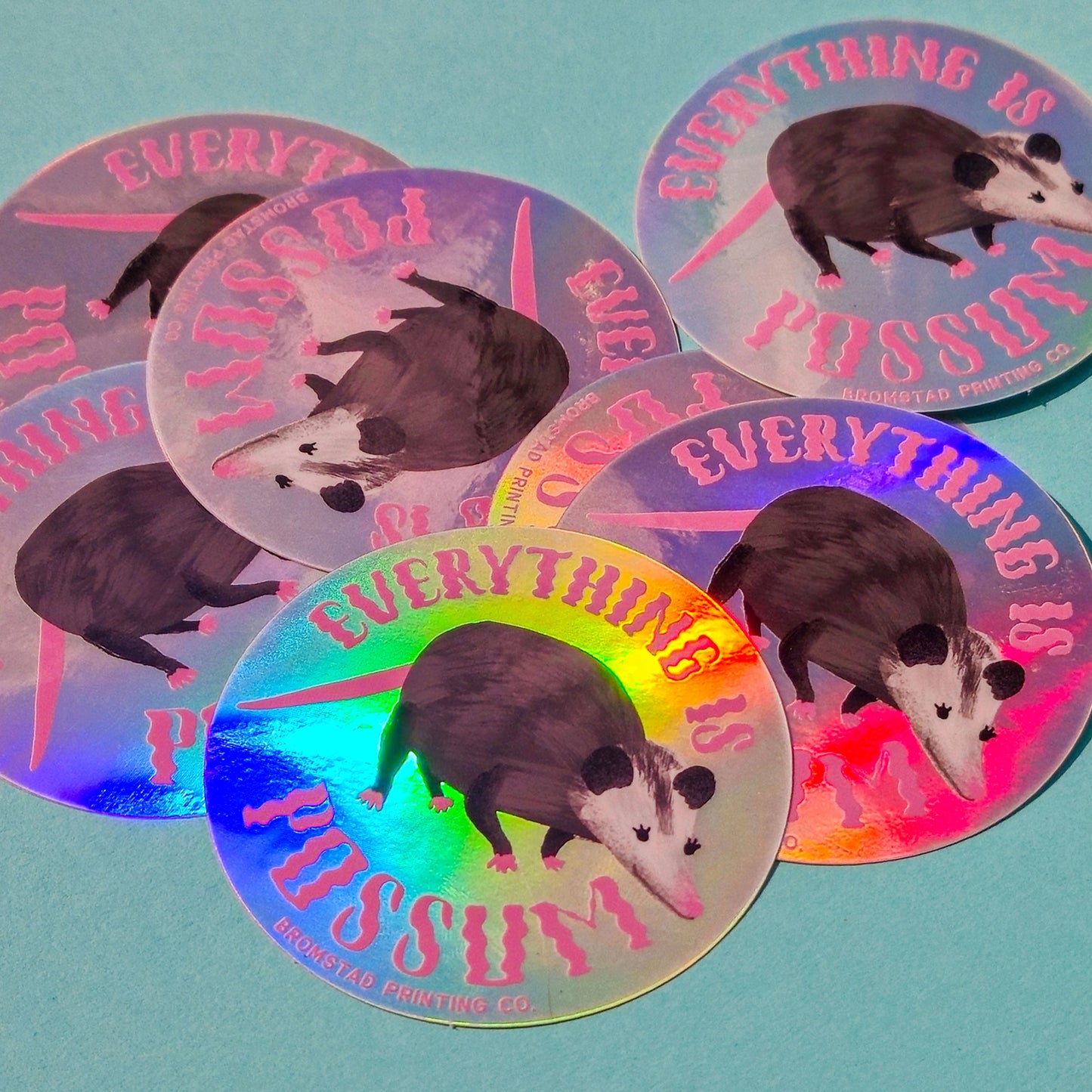 Everything Is Possum Holograph Vinyl Sticker