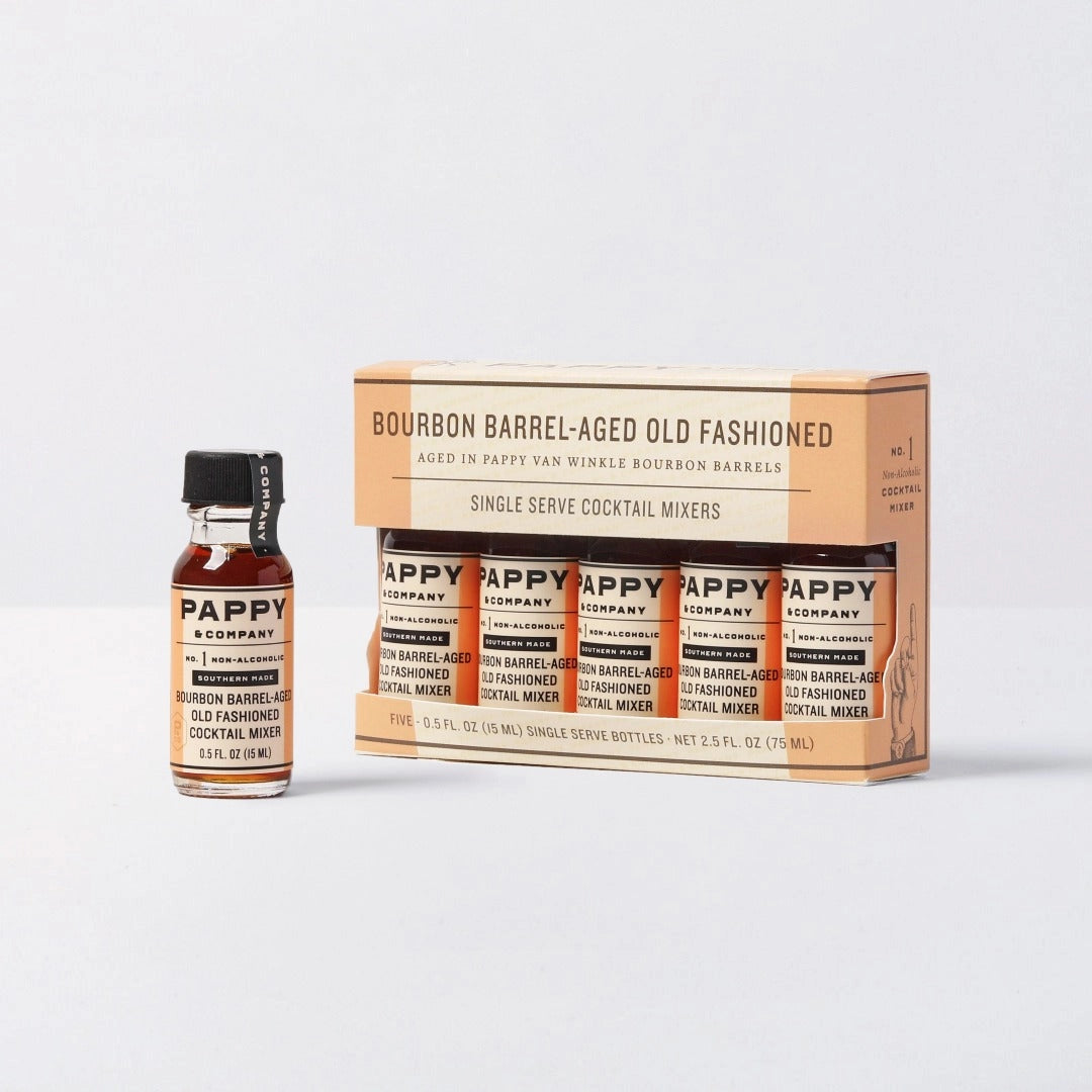 Pappy Bourbon Barrel-Aged Old Fashioned Mix: Single Serve 5-Pack