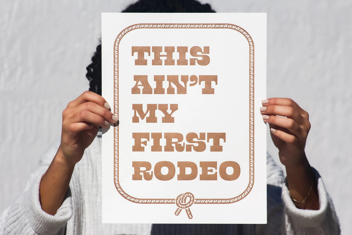 First Rodeo Letterpress Poster