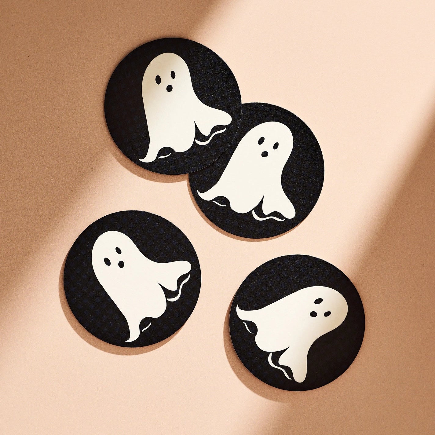 Spooky Ghost Paper Coasters