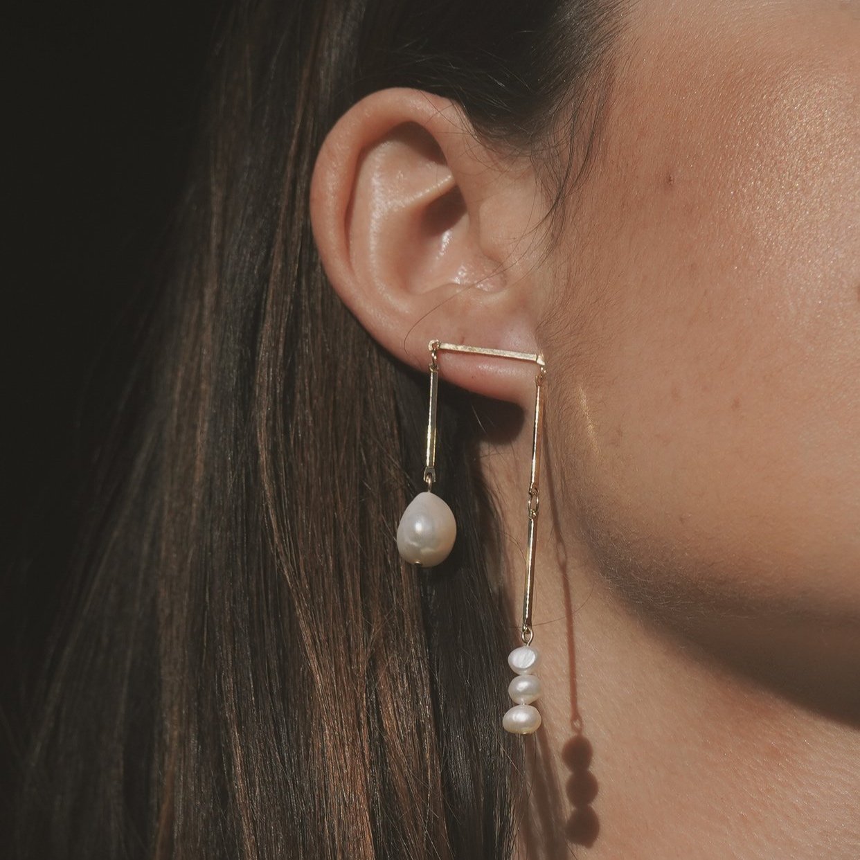 Toni Earrings - Pearl by Lindsay Lewis