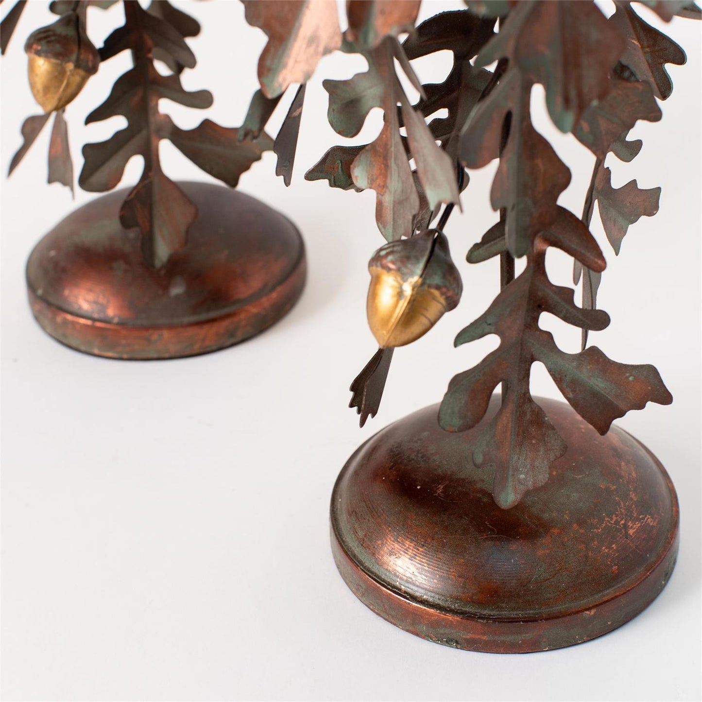 Harvest Oak Taper Holder 2-Piece Set
