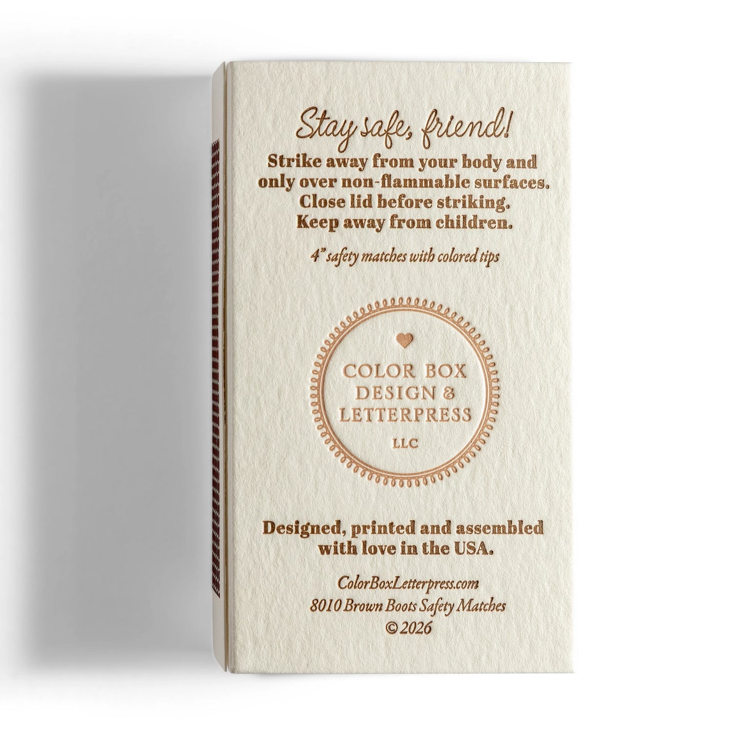 Brown Cowboy Boots Fun & Fancy Safety Matches