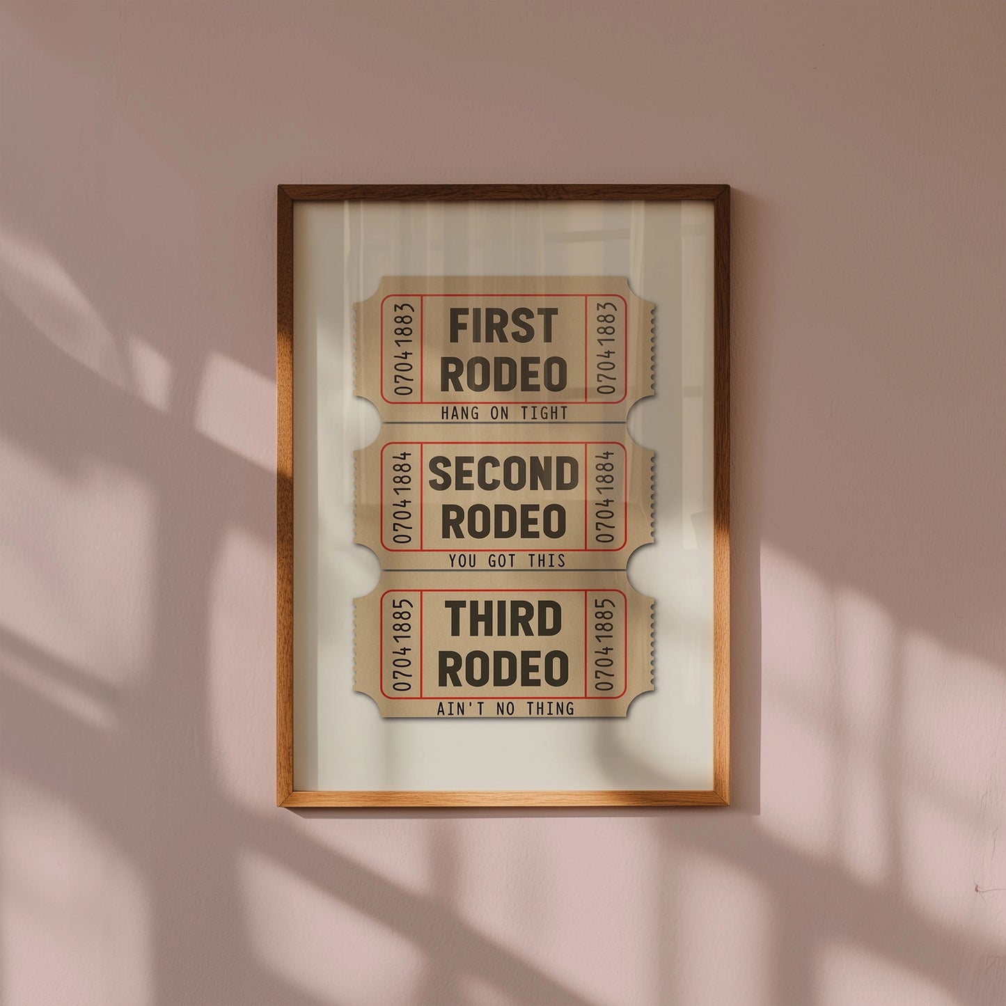 First Rodeo Ticket Stub Art Print