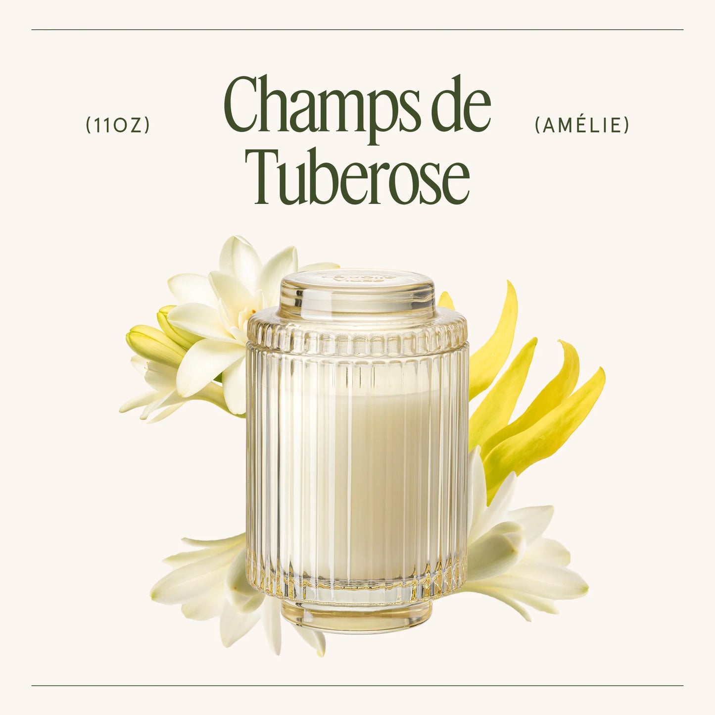 Champs de Tuberose Amélie Candle by La Jolie Muse