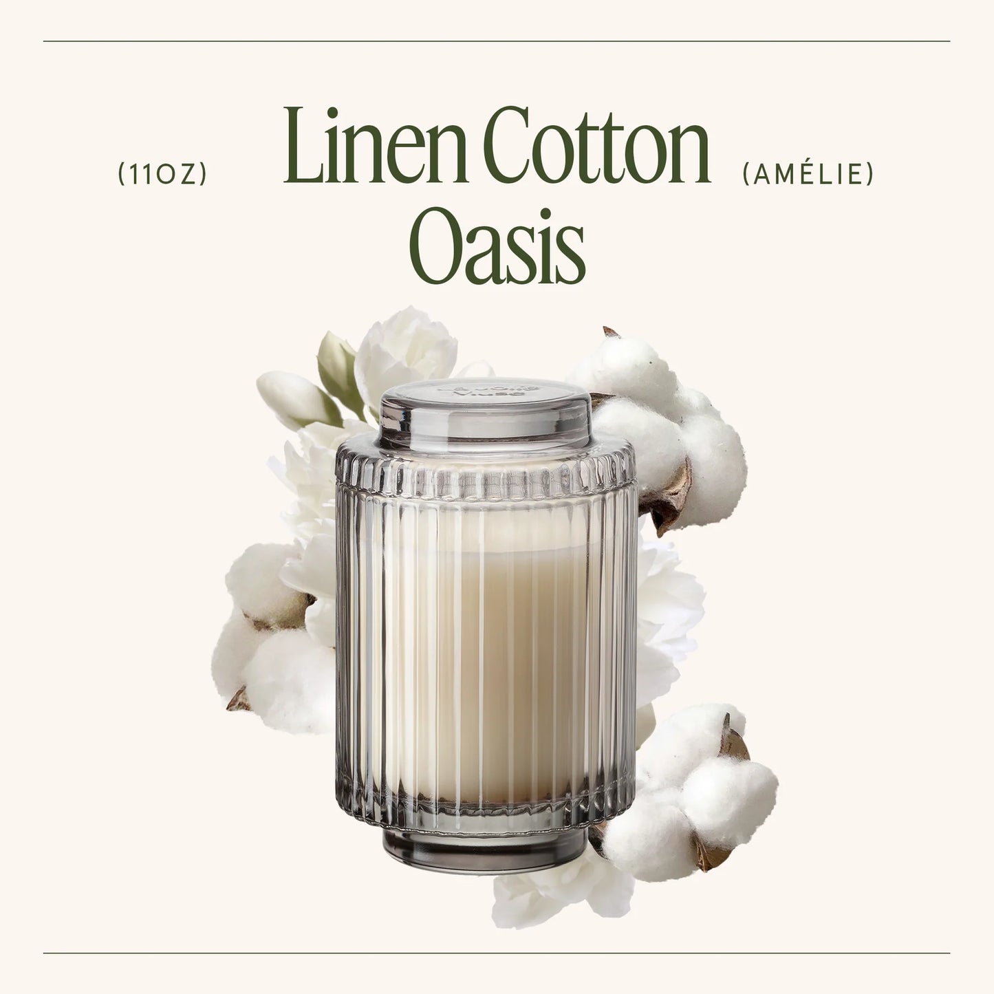 Linen Cotton Amélie Candle by La Jolie Muse