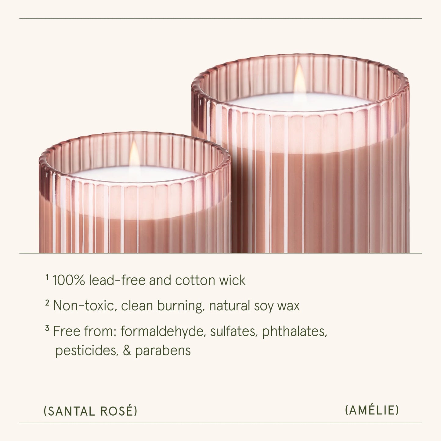 Santal Rosé Amélie Candle by La Jolie Muse
