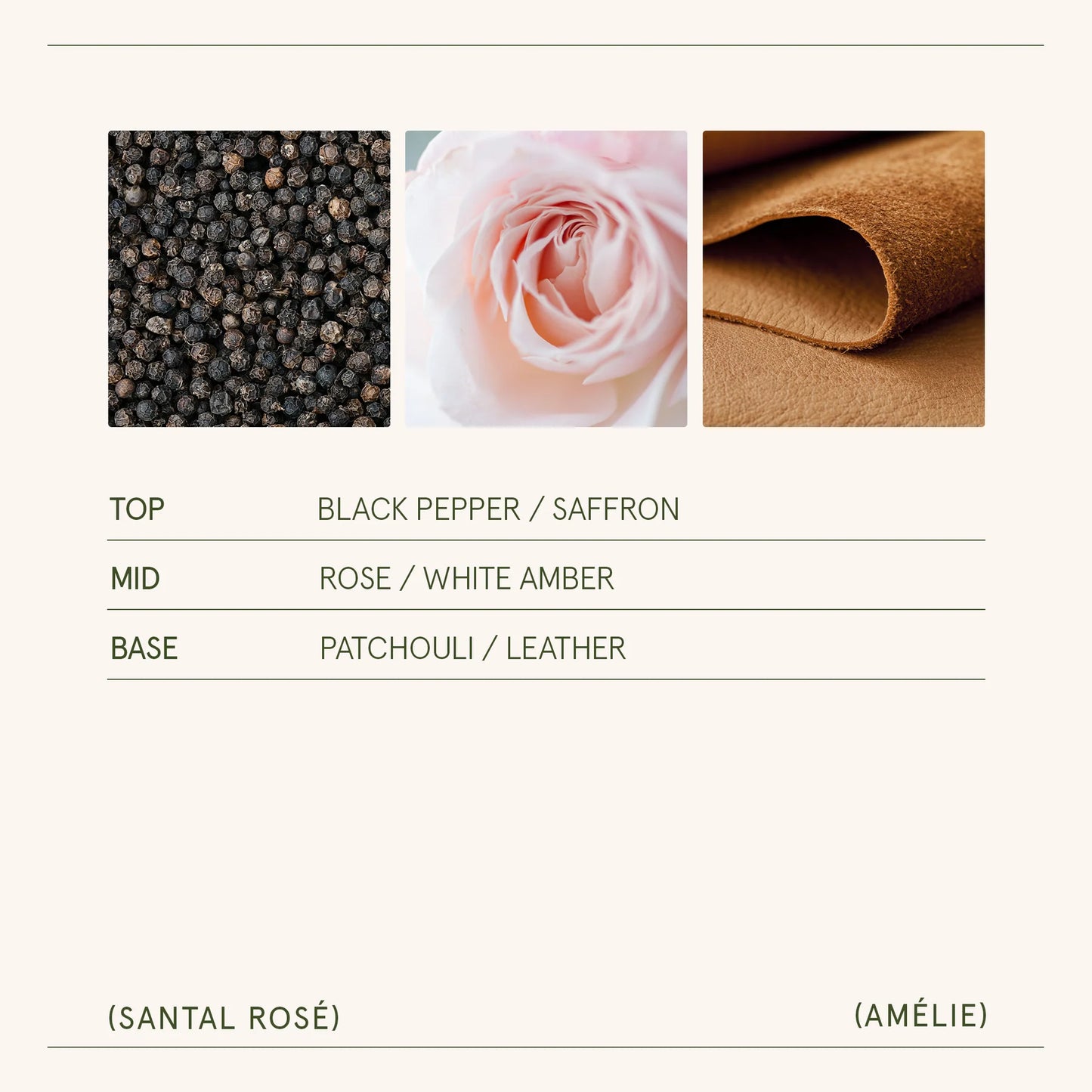Santal Rosé Amélie Candle by La Jolie Muse