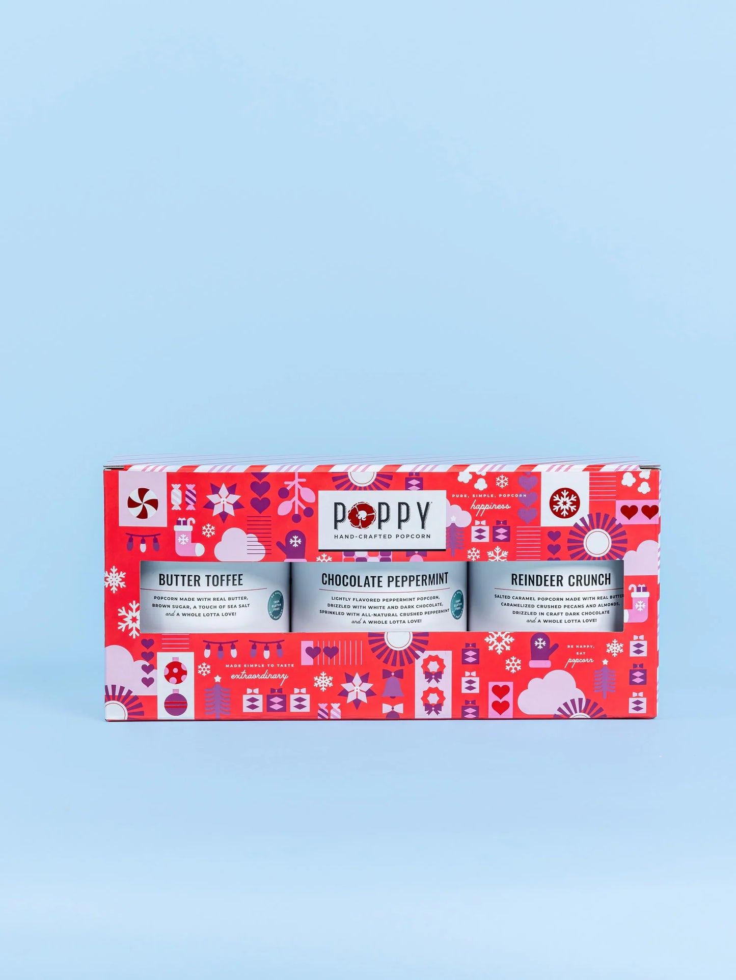 Holiday Popcorn Cylinder Trio