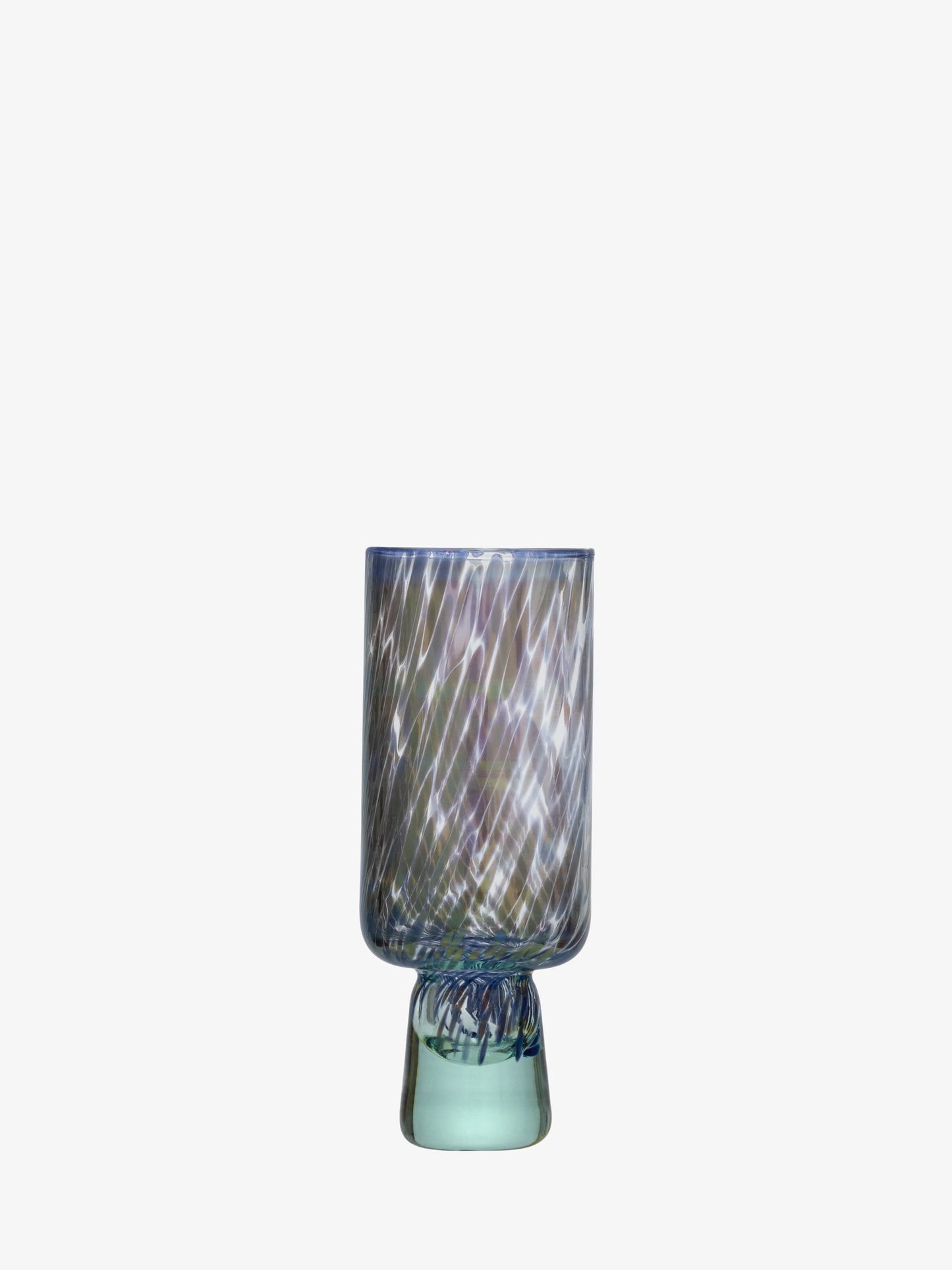Ocean Blues Sea Glass Flute Glass Set