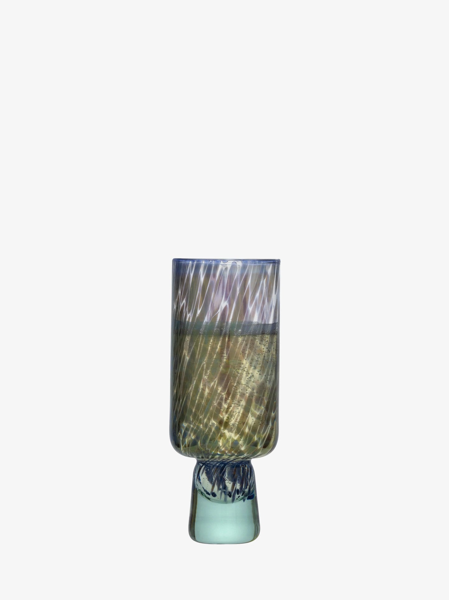 Ocean Blues Sea Glass Flute Glass Set