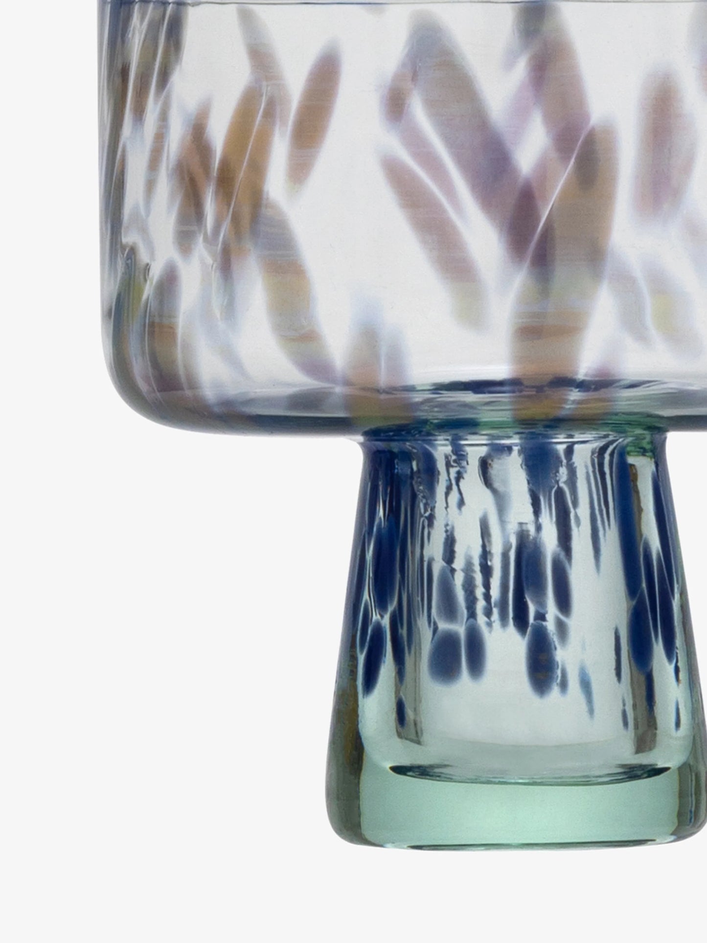 Ocean Blues Sea Glass Cocktail Saucer Set