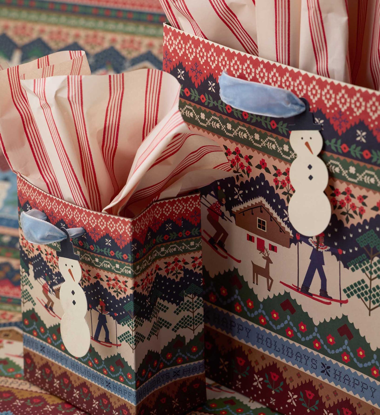 Rifle Paper Co. Ski Chalet Wine Gift Bag