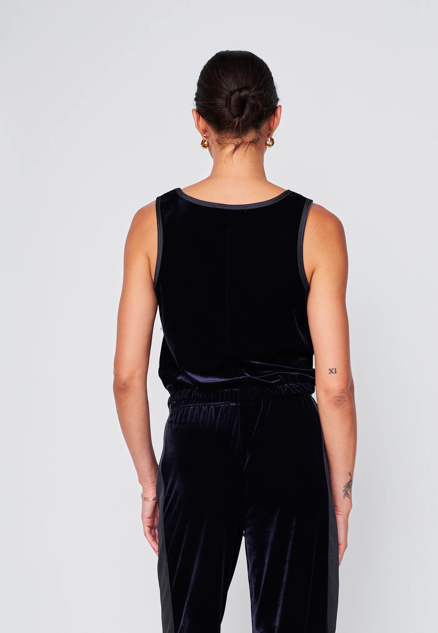 Crushed Velvet Tank, Navy by Stateside
