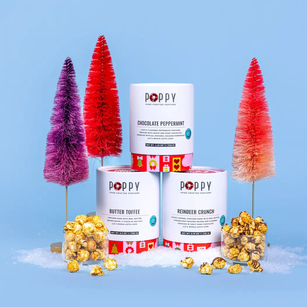Holiday Popcorn Cylinder Trio