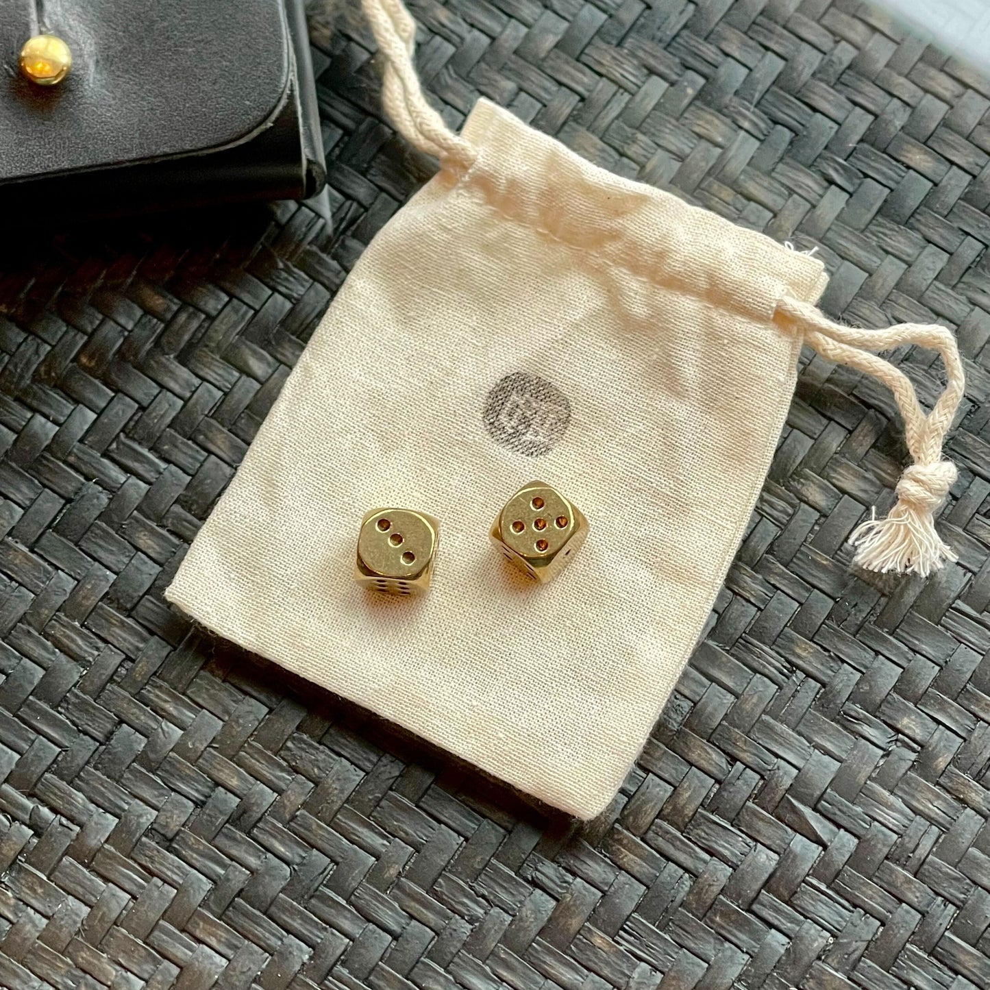 Mini Brass Dice Set