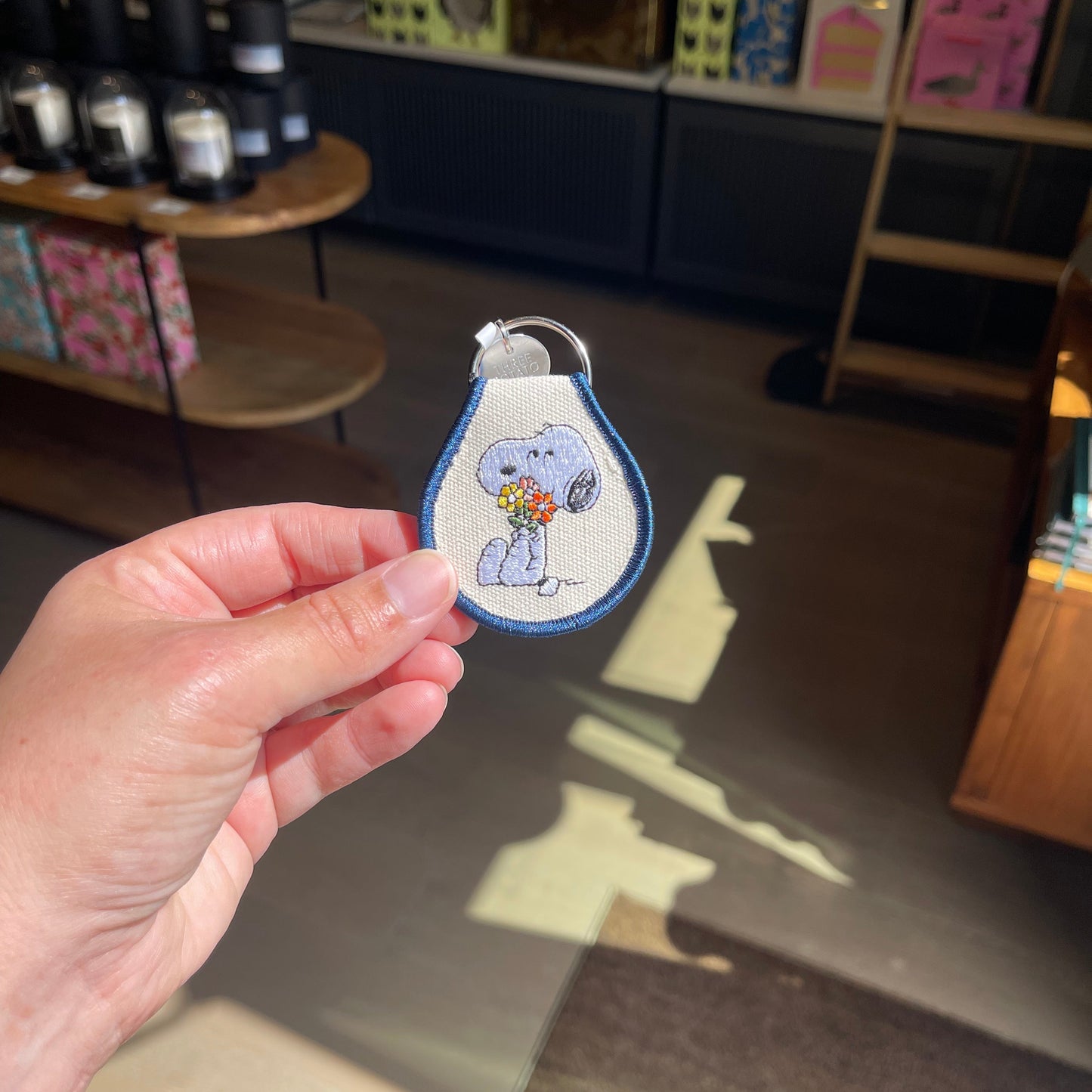 Peanuts® Snoopy Flower Bouquet Patch Keychain