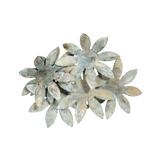 Distressed Tole Flower Bunch Ornament