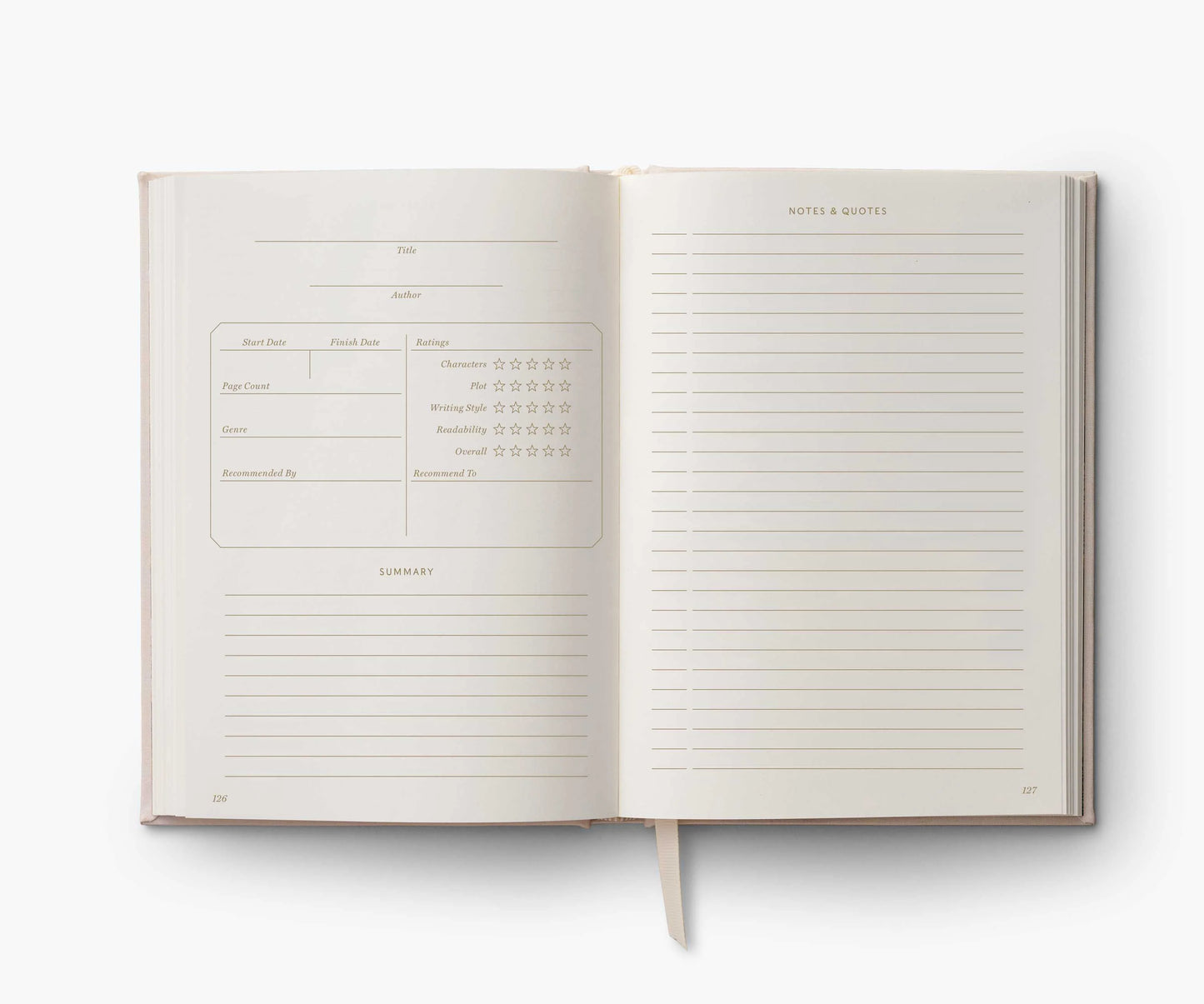 Book Club Embroidered Book Journal by Rifle Paper Co.