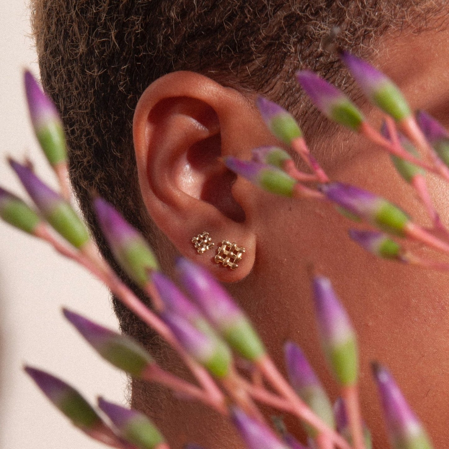 Crosshatch Studs - Small