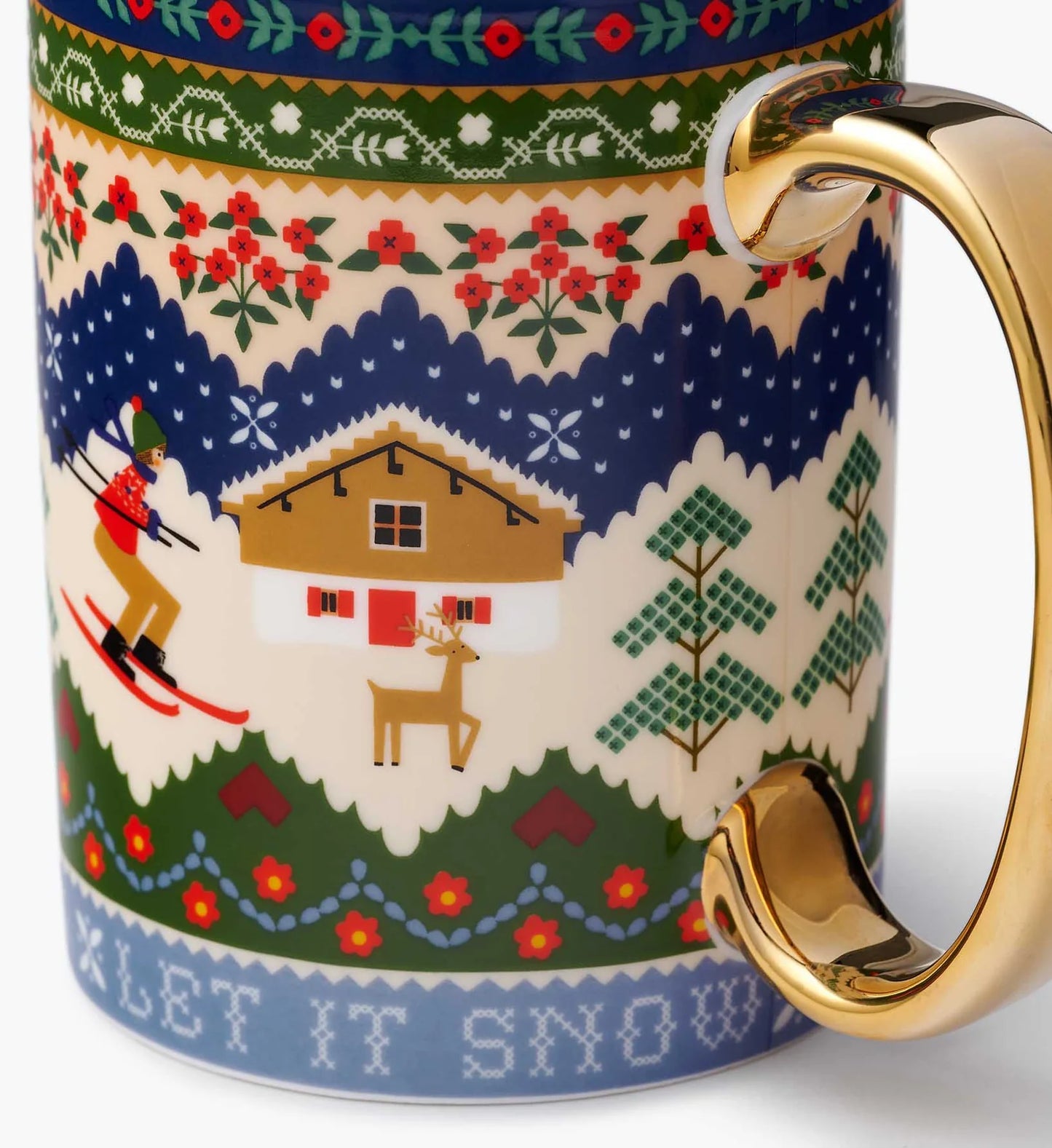 Rifle Paper Co. Ski Chalet Porcelain Mug
