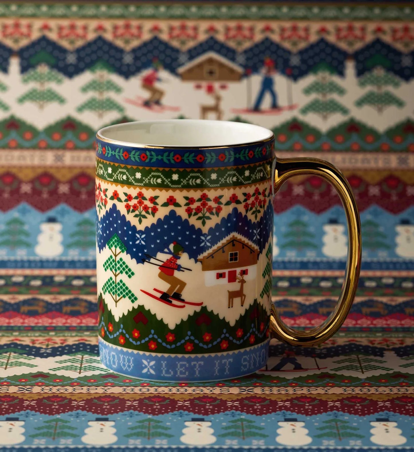 Rifle Paper Co. Ski Chalet Porcelain Mug