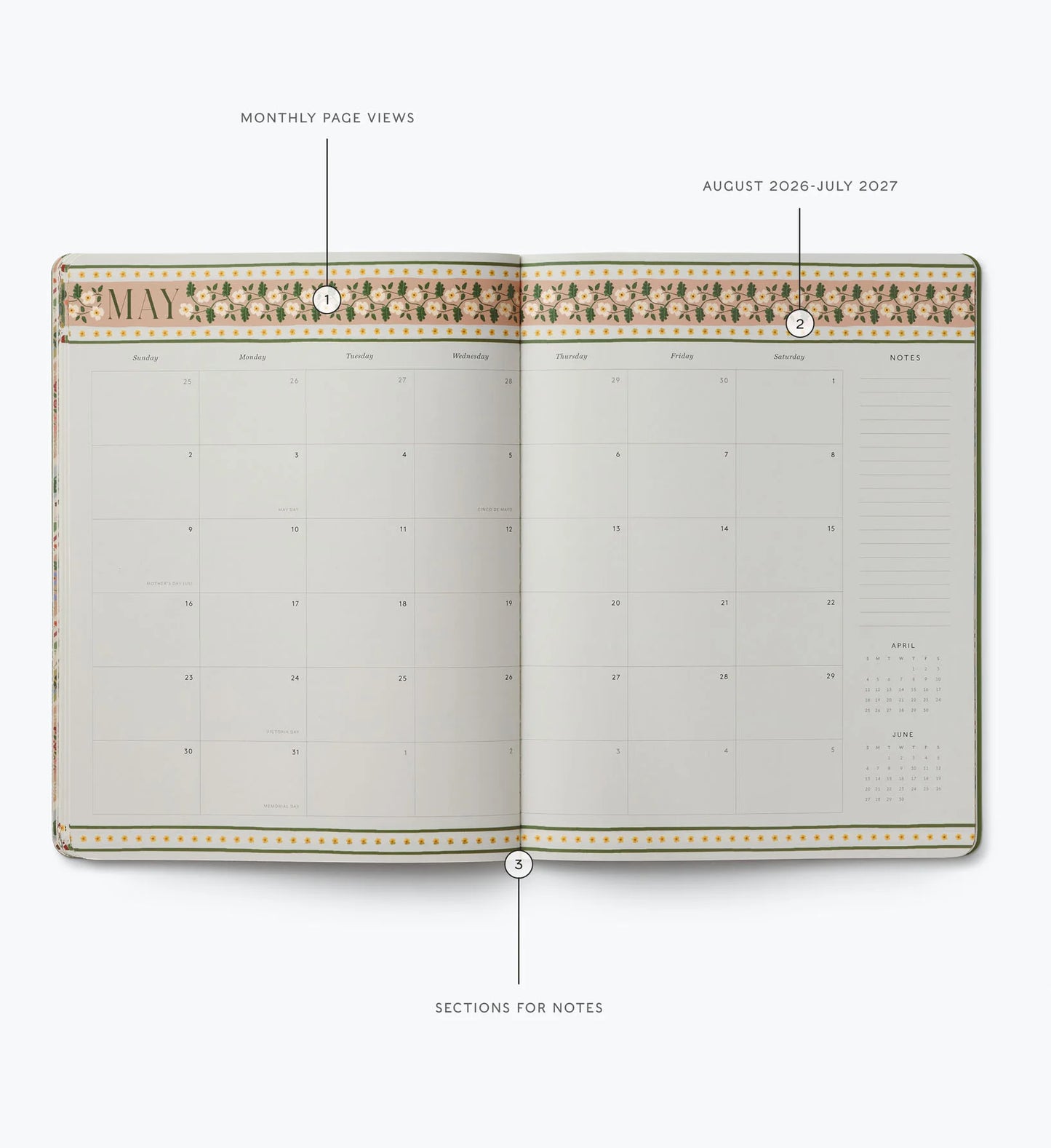 Rifle Paper Co. 2027 Paisley 12-Month Academic Appointment Notebook