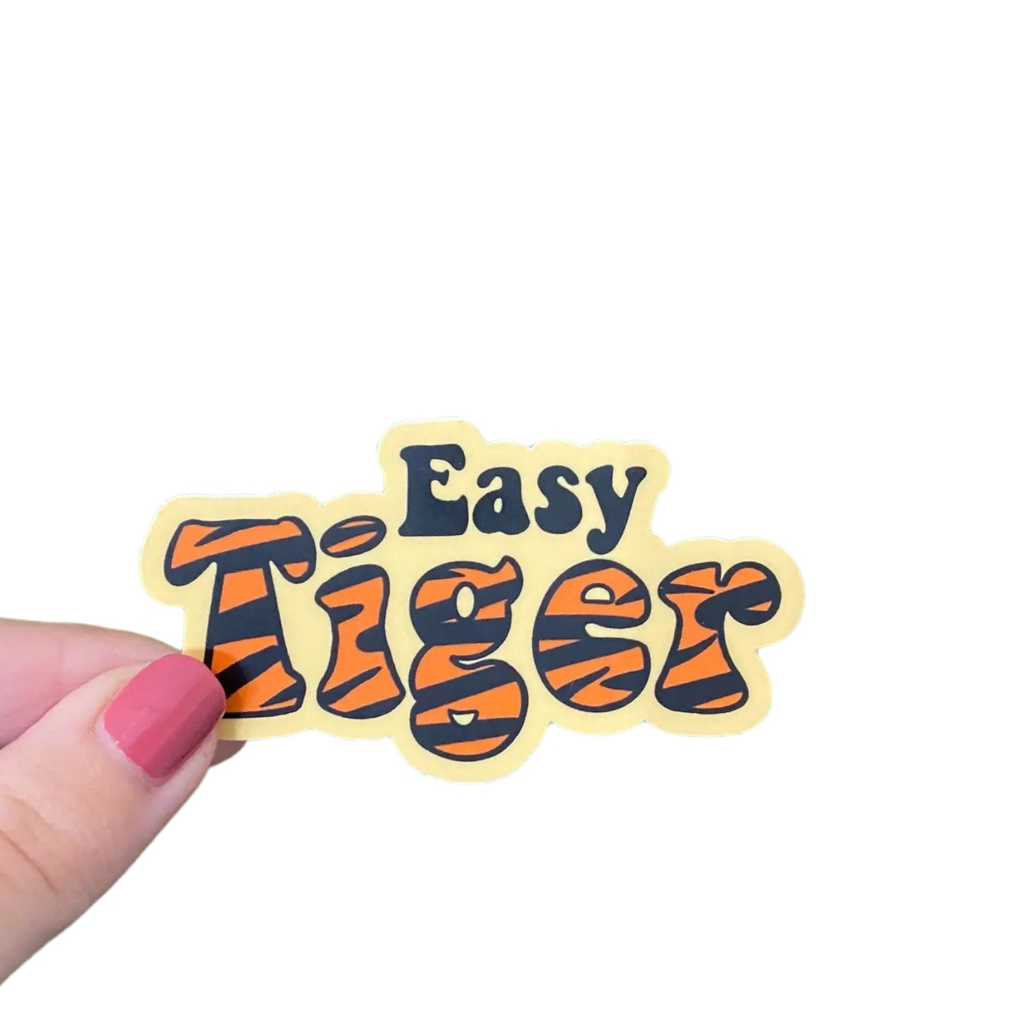 Easy Tiger Vinyl Sticker by Alex Daley Designs 