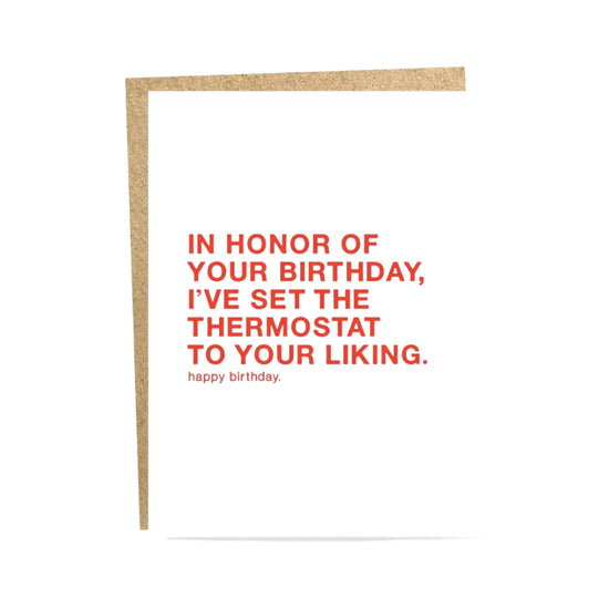Thermostat Birthday Card by Sapling Press