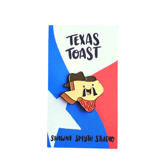 Load image into Gallery viewer, Texas Toast Enamel Pin by Shawna Smyth Studio
