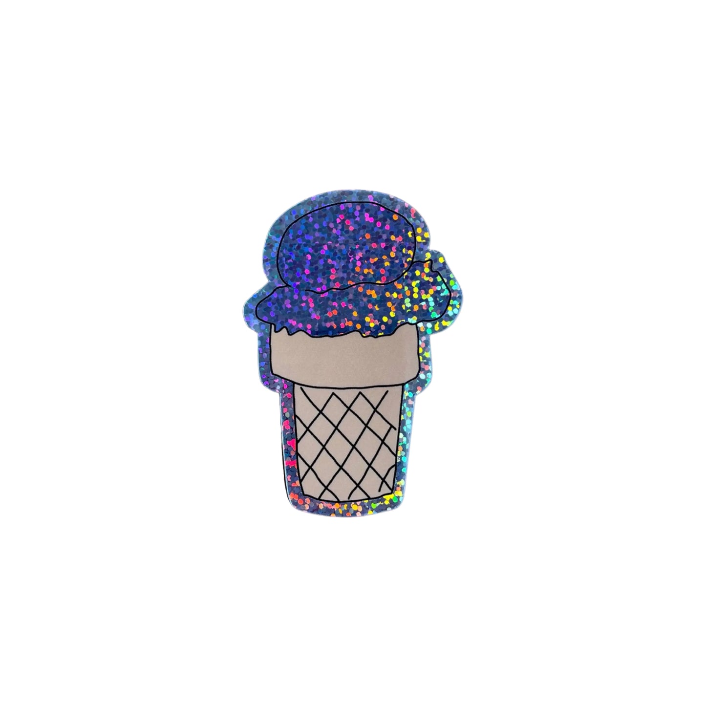 Glitter Ice Cream Sticker by Jenny Lemons