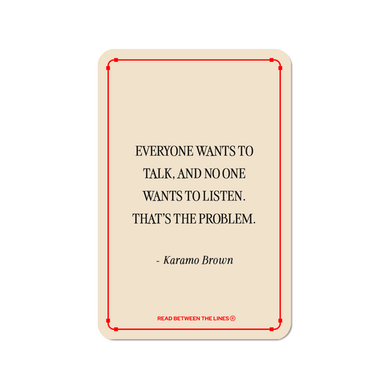 Listen (Karamo Brown) Sticker by Read Between The Lines®