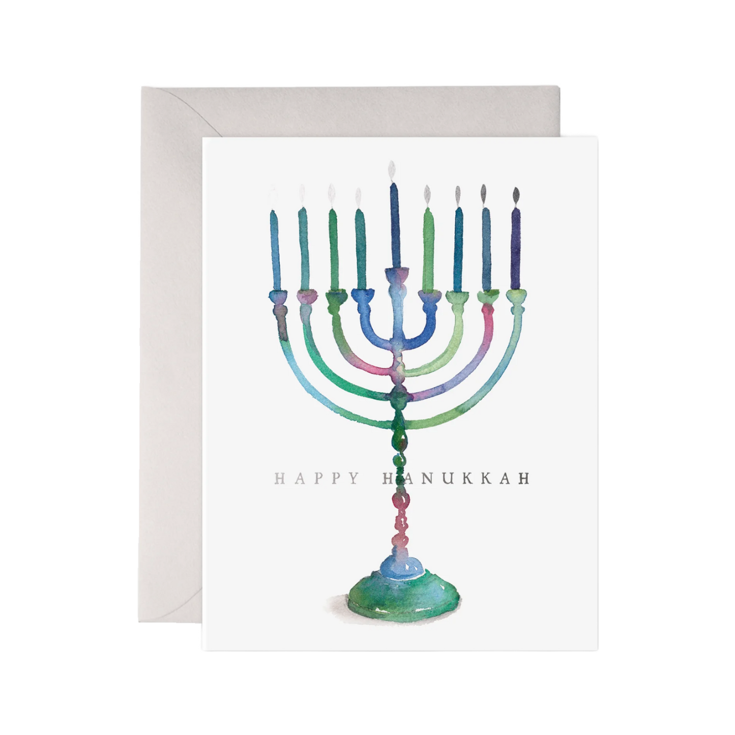 Colorful Menorah Card by E. Frances Paper